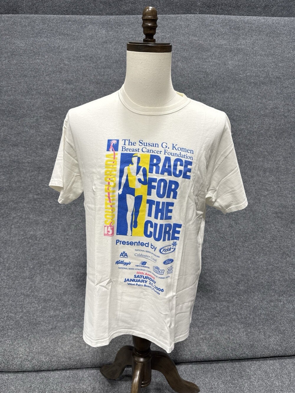 2006 Susan G Komen Race For The Cure South Florida T-Shirt Adult L White